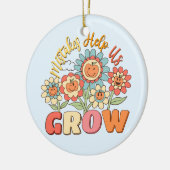 Fehler helfen uns zu wachsen - spielerisches, flor keramik ornament (Links)