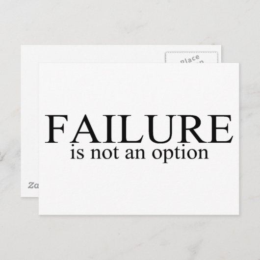 Fehler ist keine Option Postkarte (Vorne/Hinten)