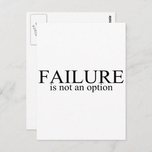 Fehler ist keine Option Postkarte (Vorne/Hinten)