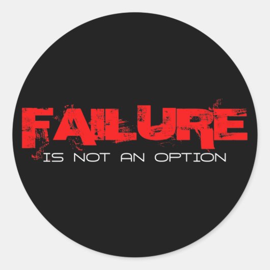 Fehler ist keine Option Runder Aufkleber (Vorderseite)