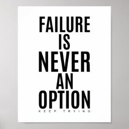 Fehler ist nie eine Option | Motivierend Angebot Poster