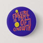 Fehler ist Teil des Wachstums - Motivierend Taste Button (Vorderseite)