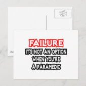 Fehler...Keine Option...paramedic Postkarte (Vorne/Hinten)