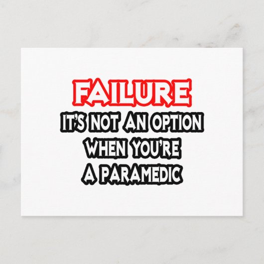 Fehler...Keine Option...paramedic Postkarte (Vorderseite)