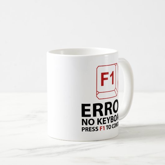 Fehler Keine Tastatur Drücken Sie F1, um fortzufah Kaffeetasse (VorderseiteRechts)