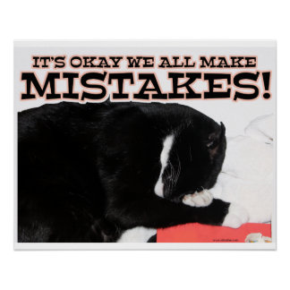 Fehler machen ist gut Motivierend Cat Slogan Poster