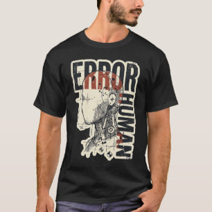 Fehler Mensch Mechanische Figur Grunge-Grafik T-Shirt