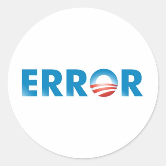 FEHLER RUNDER AUFKLEBER (Vorderseite)