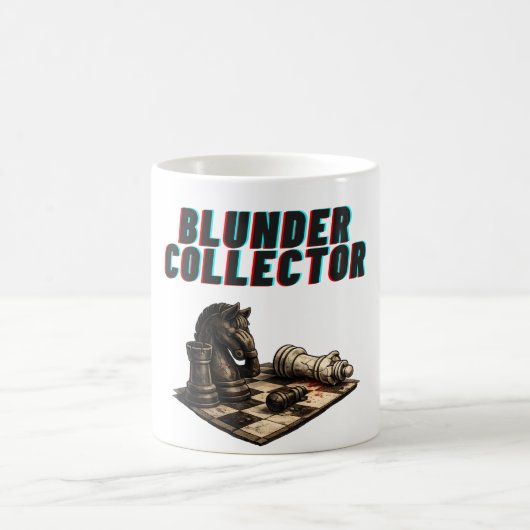 Fehler Sammler Lustiger Schachspieler Kaffeetasse (Mittel)