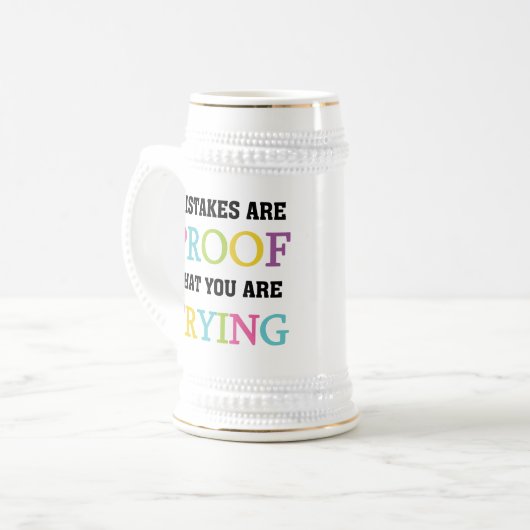 Fehler sind Beweis, den Sie versuchen Bierglas (Vorderseite Links)