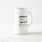 Fehler sind Beweis, den Sie versuchen Bierglas (VorderseiteRechts)