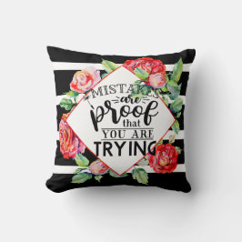 Fehler sind der Beweis, dass Sie versuchen, Rote R Kissen