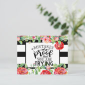 Fehler sind der Beweis, dass Sie versuchen, Rote R Postkarte (Stehend Vorderseite)