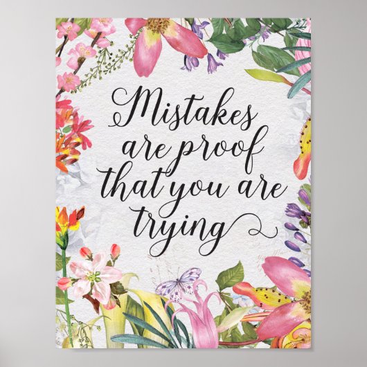 Fehler sind ein Beweis dafür, dass Sie ein Klassen Poster (Vorne)