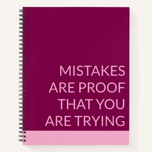 Fehler sind ein Beweis dafür, dass Sie ein Noteboo Notizblock (Vorderseite)