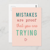 Fehler sind ein Beweis dafür, dass Sie Motivierend Postkarte (Vorne/Hinten)