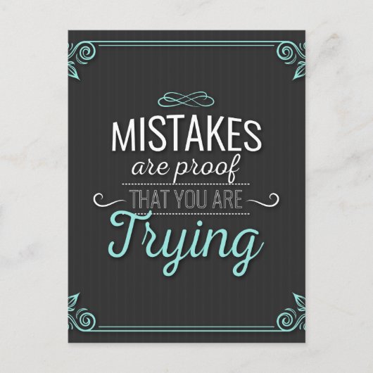 Fehler sind ein Beweis für lebenslange motivierend Postkarte (Vorderseite)