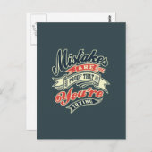Fehler sind ein Beweis für Motivierend Quotes Postkarte (Vorne/Hinten)
