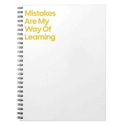 Fehler sind meine Art zu lernen Notizblock (Vorderseite)