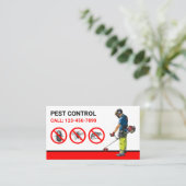 Fehlerbeseitigung Beruflicher Schädlingsbekämpfung Visitenkarte (Stehend Vorderseite)