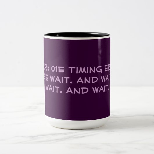 Fehlercode für Windows Wartecode Zweifarbige Tasse (Mittel)