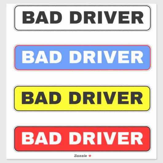 Fehlerhafte Fahrerzeichen Aufkleber (Blatt)