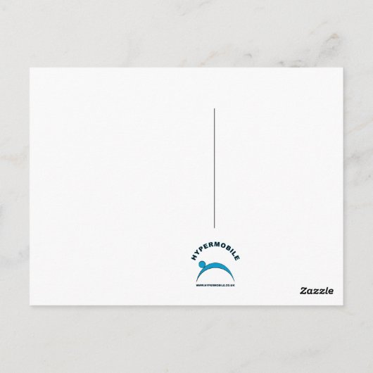 Fehlerhafte Kollagen EDS-Bewusstseins-Postkarte Postkarte (Rückseite)