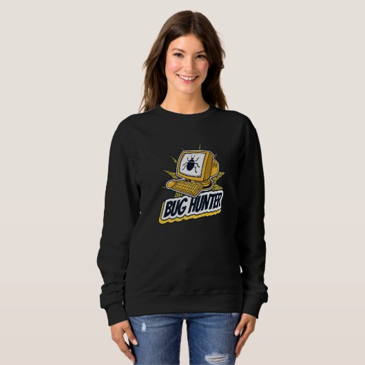 Fehlerjäger Full Stack Coder Ingenieur Software En Sweatshirt (Vorne ganz)