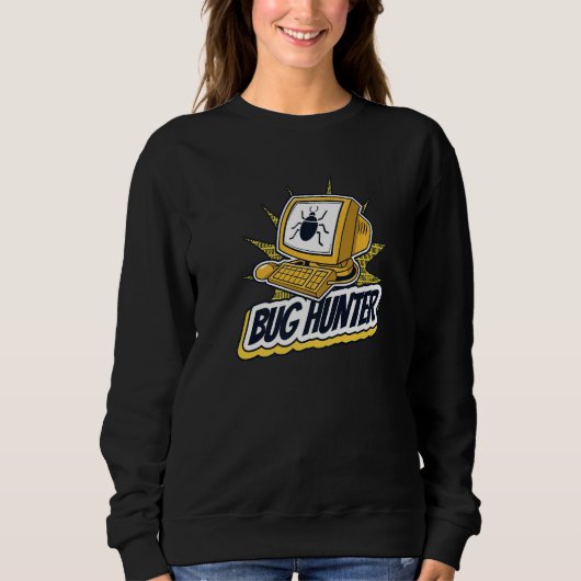 Fehlerjäger Full Stack Coder Ingenieur Software En Sweatshirt (Vorderseite)