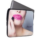 Fehlgebrannte Lipstick-individuelle Name-Notebooks Laptopschutzhülle (Vorne Rechts)