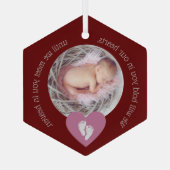 Fehlgeburt/Stillgeburt des Kindes Ornament Aus Glas (Rückseite)