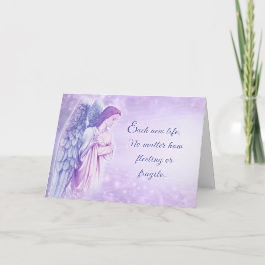 Fehlgeburt, Totgeburt Karte (Vorderseite)