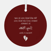 Fehlgeburten/Gedächtnisverlust für Kinder Ornament Aus Glas (Rückseite)