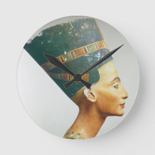 Fehlschlag der Königin Nefertiti, Seitenansicht, Runde Wanduhr