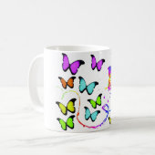 Fehlschlag-heraus Schmetterlings-Kaffee-Tasse Kaffeetasse (Vorderseite Links)