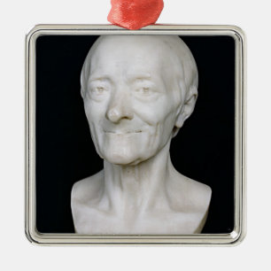 Fehlschlag von Voltaire ohne seine Perücke, 1778 Silbernes Ornament