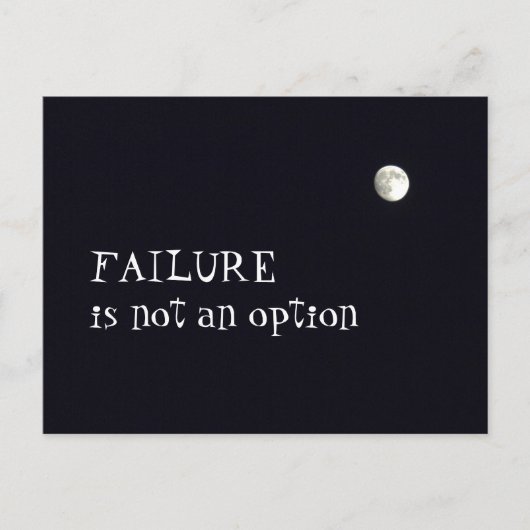 Fehlschlagen in einer Option Postkarte (Vorderseite)