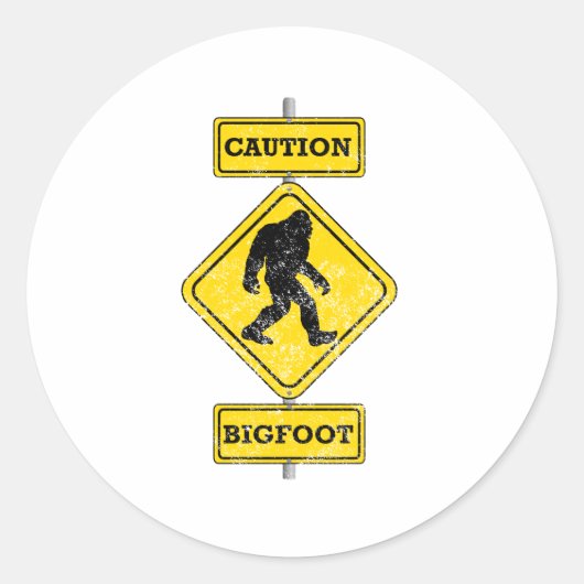 Fehlsichtiger Bigfoot Runder Aufkleber (Vorderseite)