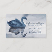 Fehlsichtigkeit | Blue Swan Hochzeitsempfang Begleitkarte (Vorderseite)