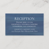 Fehlsichtigkeit | Blue Swan Hochzeitsempfang Begleitkarte (Rückseite)