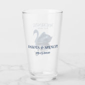 Fehlsichtigkeit | Blue Swan Trauzeuge Keepake Glas (Rückseite)