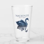 Fehlsichtigkeit | Blue Swan Trauzeuge Keepake Glas (Vorderseite)
