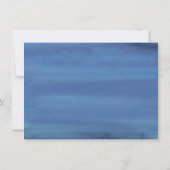 Fehlsichtigkeit | Classic Blue Swan Lake Wedding Save The Date (Rückseite)