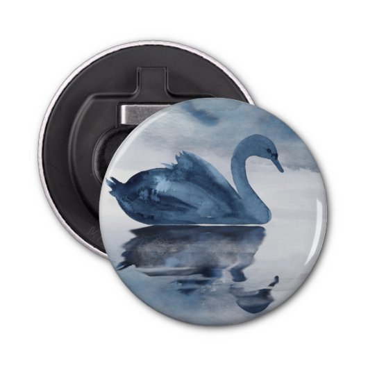 Fehlsichtigkeit | Dusty Blue Swan Gastgeschenk Hoc Flaschenöffner (Vorderseite)