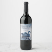 Fehlsichtigkeit | Dusty Blue Swan Gastgeschenk Hoc Weinetikett (Vorderseite)