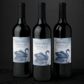 Fehlsichtigkeit | Dusty Blue Swan Gastgeschenk Hoc Weinetikett