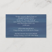 Fehlsichtigkeit | Dusty Blue Swan Guest Detail Begleitkarte (Rückseite)