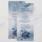 Fehlsichtigkeit | Dusty Blue Swan Lake Wedding Programm (Vorne/Hinten)
