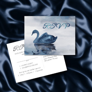 Fehlsichtigkeit Dusty Blue Swan UAWG Entree Postkarte