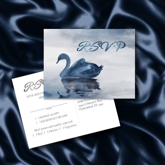 Fehlsichtigkeit | Dusty Blue Swan UAWG Entree Postkarte